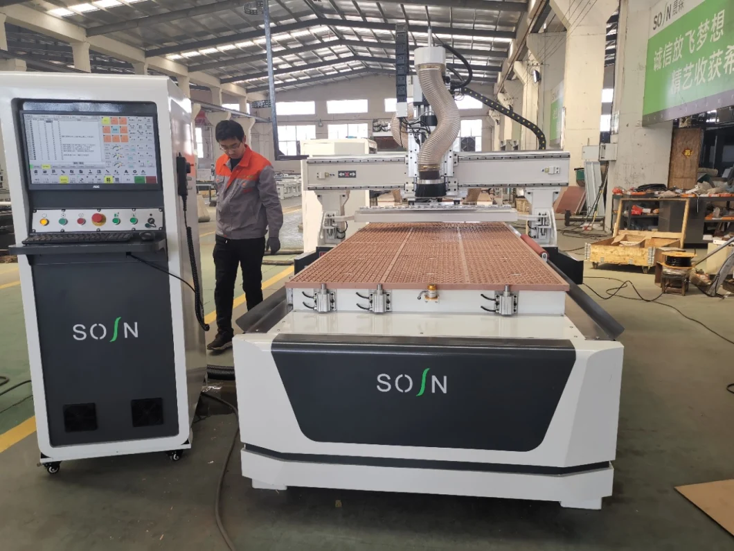 Woodworking Machinery Wood Atc Linear Blade Tool Store Nested Processing Drilling Boring Center CNC Cutting Machine