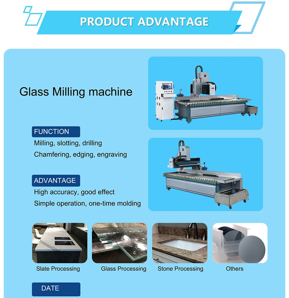 Thick Steel CNC Glass Machine Wood Process Center Zxx-E0725